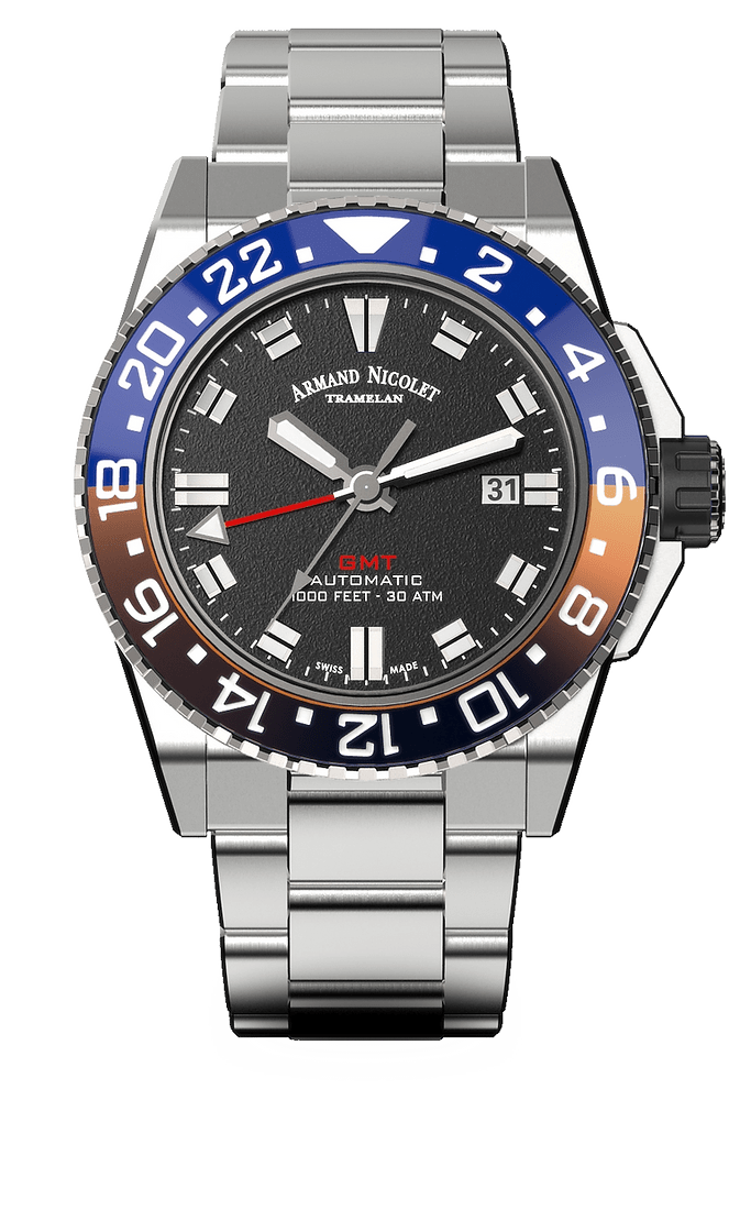 Armand Nicolet JS9 GMT Taucheruhr - Bartels Watches