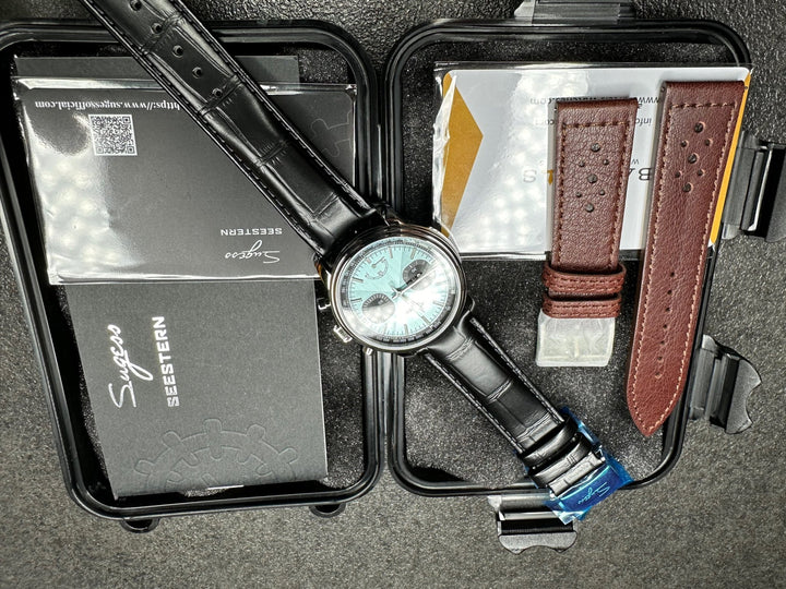 S 438 Chronograph mit Gangreserveanzeige, Seagul ST1906 - Bartels Watches