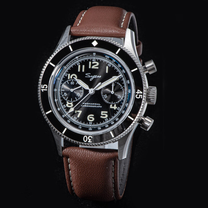 Sugess Pilot Chronograph S432 - Sea-Gull ST19 movement - Bartels Watches