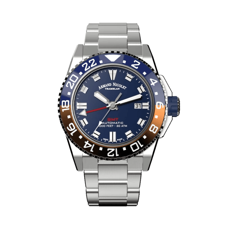 Armand Nicolet JS9 GMT Taucheruhr - Bartels Watches
