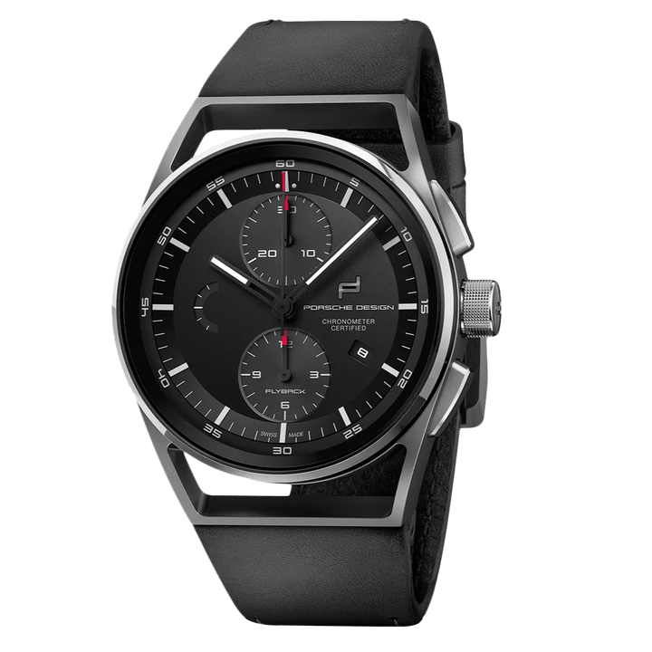 Porsche Design 1919 Chronotimer Flyback Black & Leather - Bartels Watches