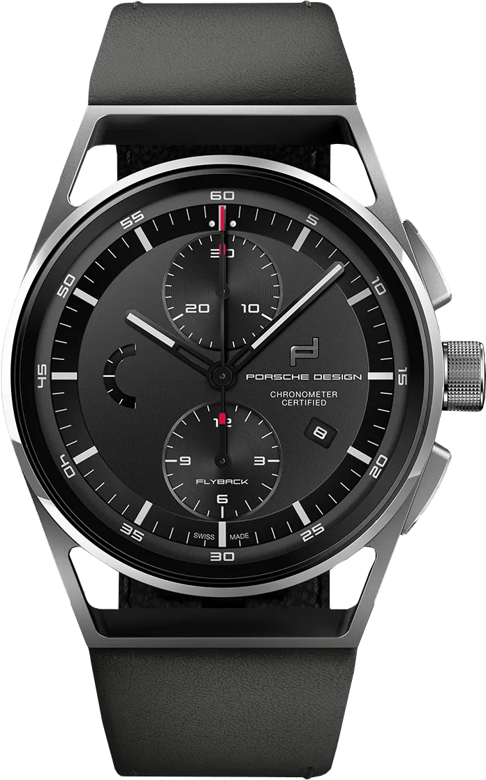 Porsche Design 1919 Chronotimer Flyback Black & Leather - Bartels Watches